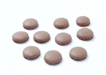 48 Macaron Halbschalen Kakao von sweetART